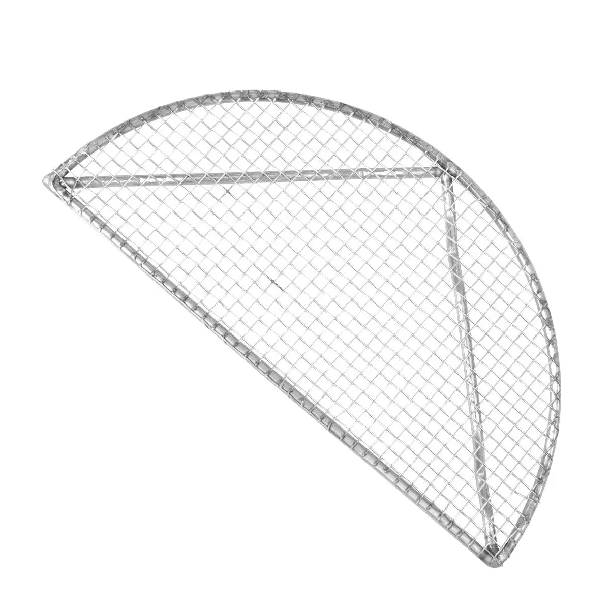 

Stainless Steel Mesh Semicircle Net Detachable Grill Portable Charcoal Round BBQ Tool Non Detachable Grill Net Stick