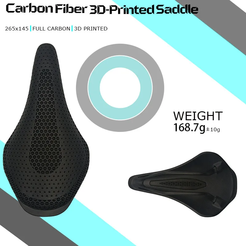 

ultr Full Carbon 3D Printed Bike Saddle 145mm Lightweight 168g MTB Mountain Cycling Seat with 7x9 High Modulus Carbon Fiber Base