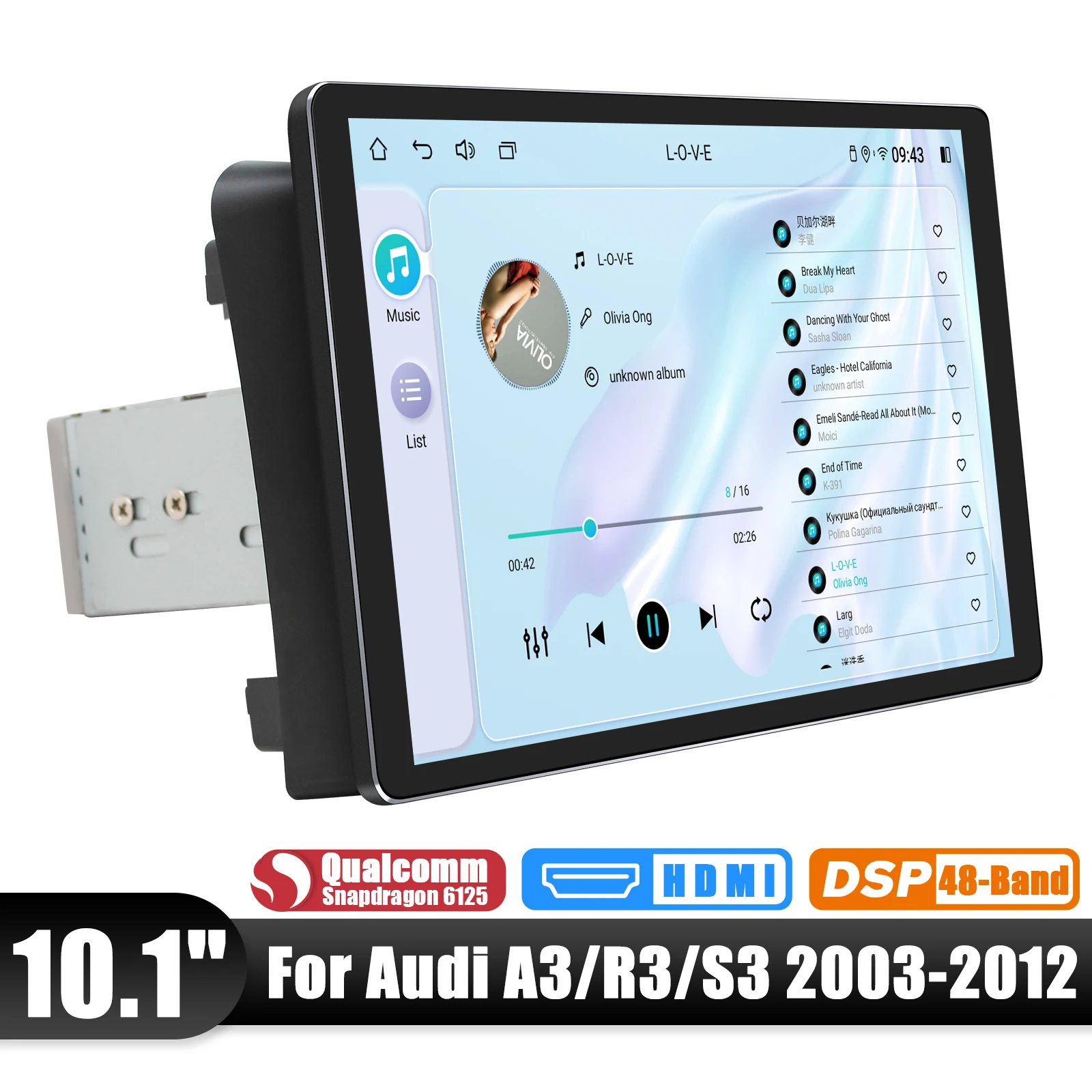 JOYING-وحدة راديو ستريو للسيارة مع سيارة أبل ، أندرويد أتوماتيكية ، أحدث ترقية ، شاشة كبيرة ، أودي A3 R3 S3-بهو ، #3