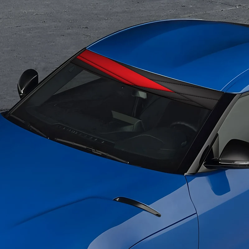 1 buah lukisan dekoratif geometris cairan hitam dan merah Performa luar biasa Desain unik Stiker kaca depan Goresan