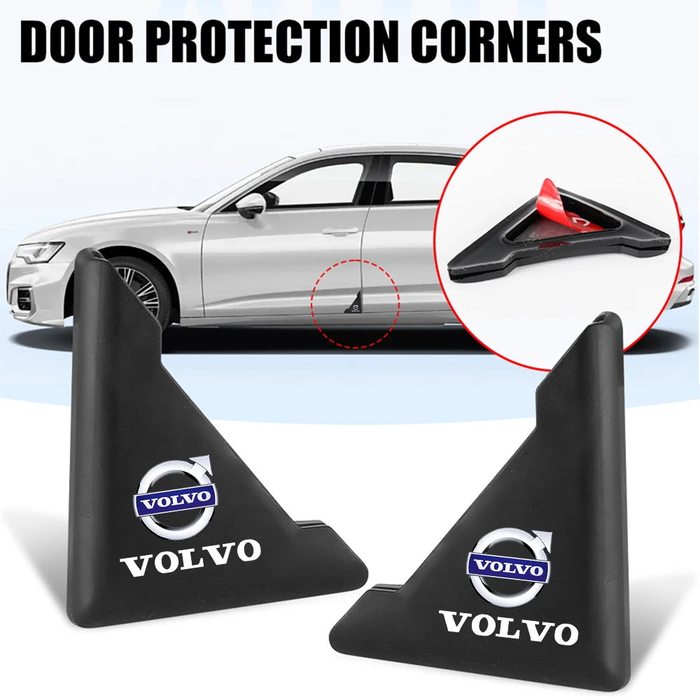 

2/4pcs Car Door Corner Protective Cover Silicone Protector Door Corner Anti-collision Guard For Volvo Rdesign T6 AWD C30 C70 S40