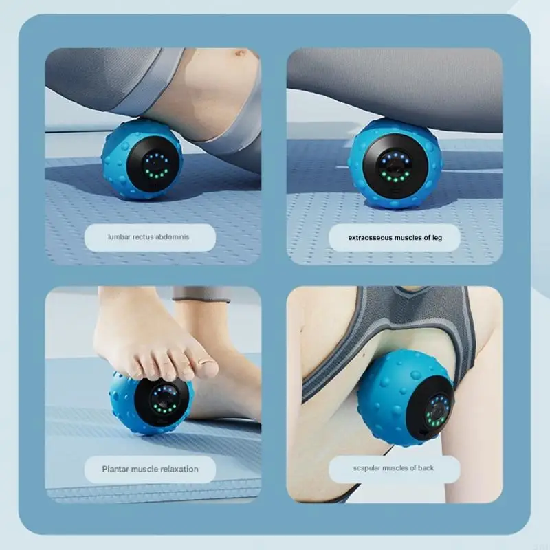 Silicones Vibrations Massage Ball Depth Muscle Relaxation Massager for Muscle 