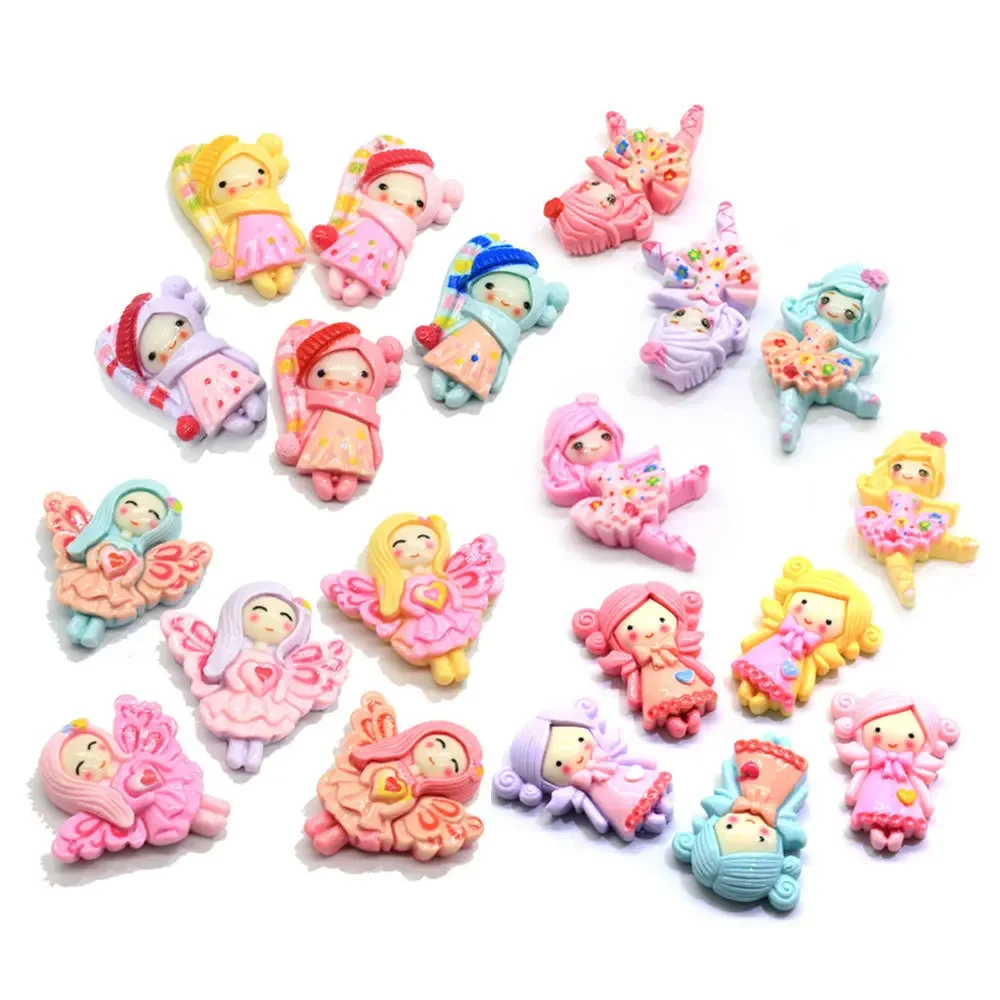 8pcs Resin Cartoon Princess Girls Diy Material Slime Filler Accessories Clay Charms Playdough Tools Learning Toys for Children