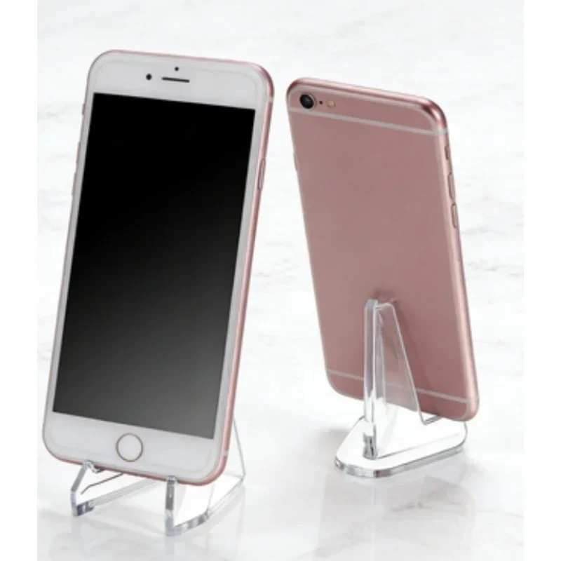10Pcs Transparent Acrylic Coin Display Stand Triangle Support Holder for Medal Badge Photo Paper