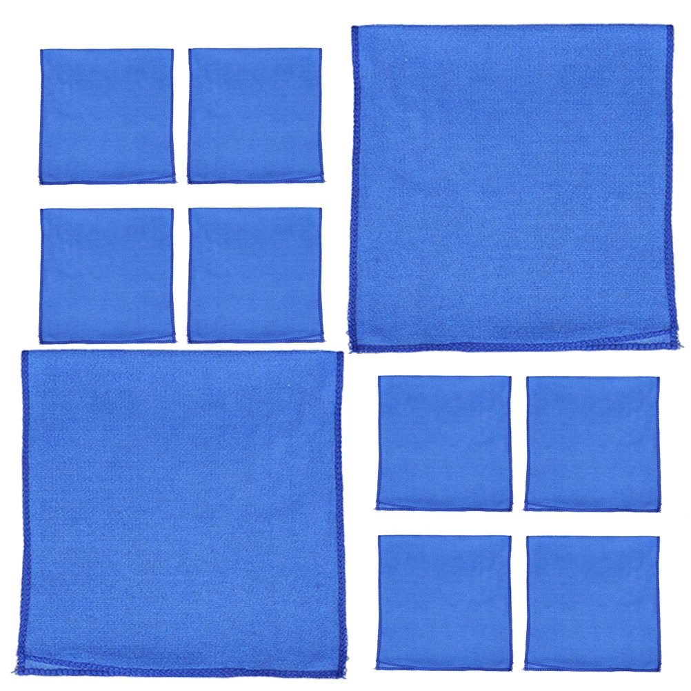 

10 Pcs Car Wash Towel 30x60cm Microfiber Drying Cloth for Cars Absorbent Soft Polyester Cotton Waxing Polishing