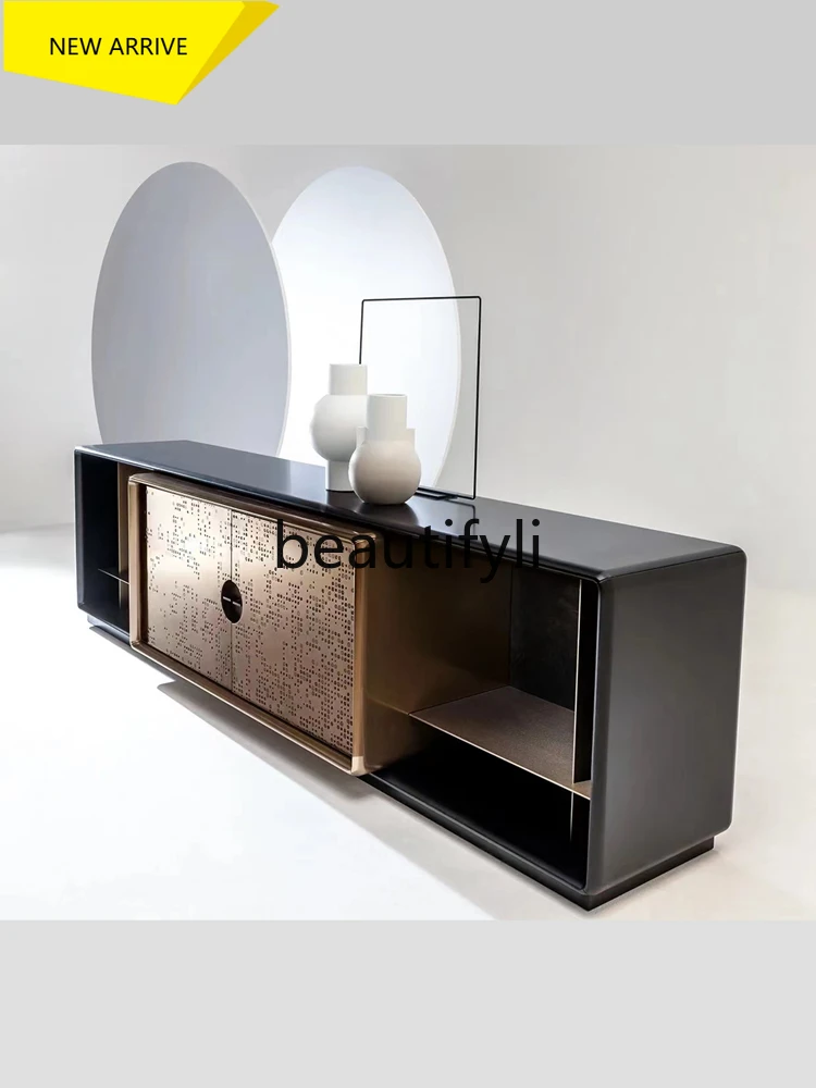 

D2520 Light luxury TV cabinet Solid wood new Chinese entrance cabinet High-end floor locker