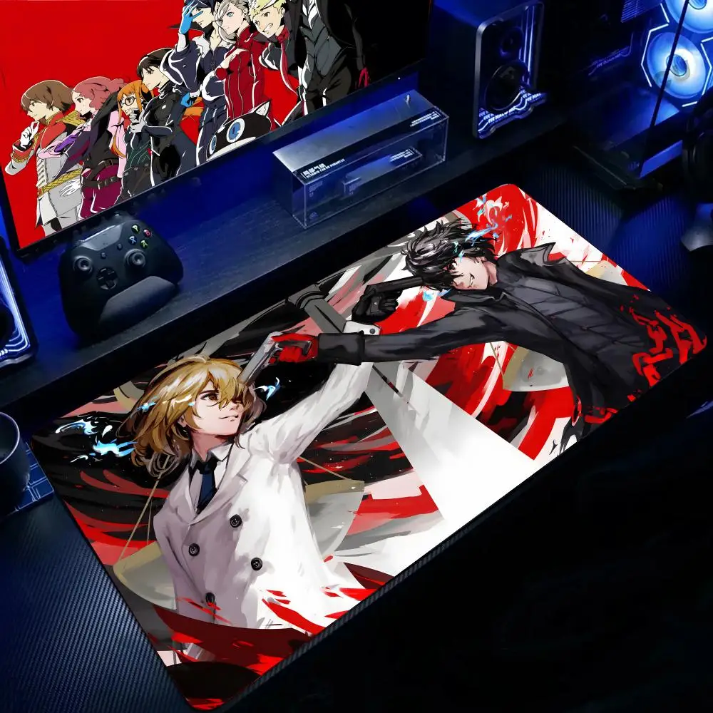 Persona 5 RPG Game Mouse Pad Mousepad Large Gaming LockEdge Thickened Computer Keyboard Table Desk Mat