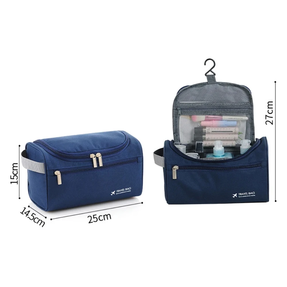 1Pcs Waterproof Men Comestic Storage Bag High Capacity Nylon Travel Toiletry Organizer Hanging Women Zipper Makeup Wash Pouch image 6