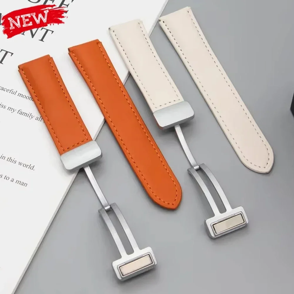 レザーストラップサムスンギャラクシーウォッチ 7/6/5/4 44 ミリメートル 40 ミリメートル 5Pro 45 ミリメートルバンド磁気バックル 20 ミリメートルブレスレット 6 クラシック 43 47 ミリメートル時計バンド