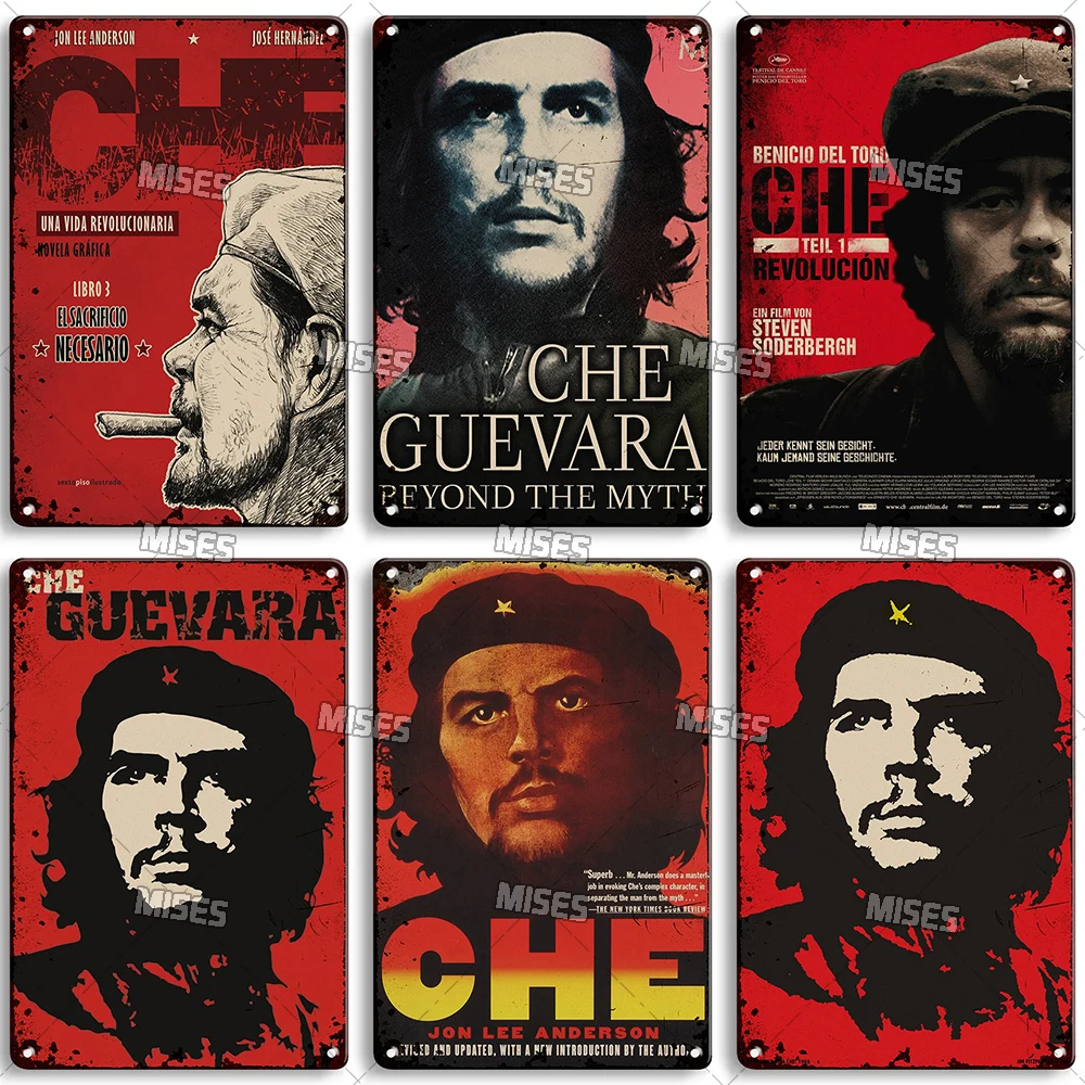 MISES 2008 Classic Movie Che Guevara Metal Plaque Rusty Decorative Poster Vintage Metal Plate Pub Studio Club Metal Tin Sign