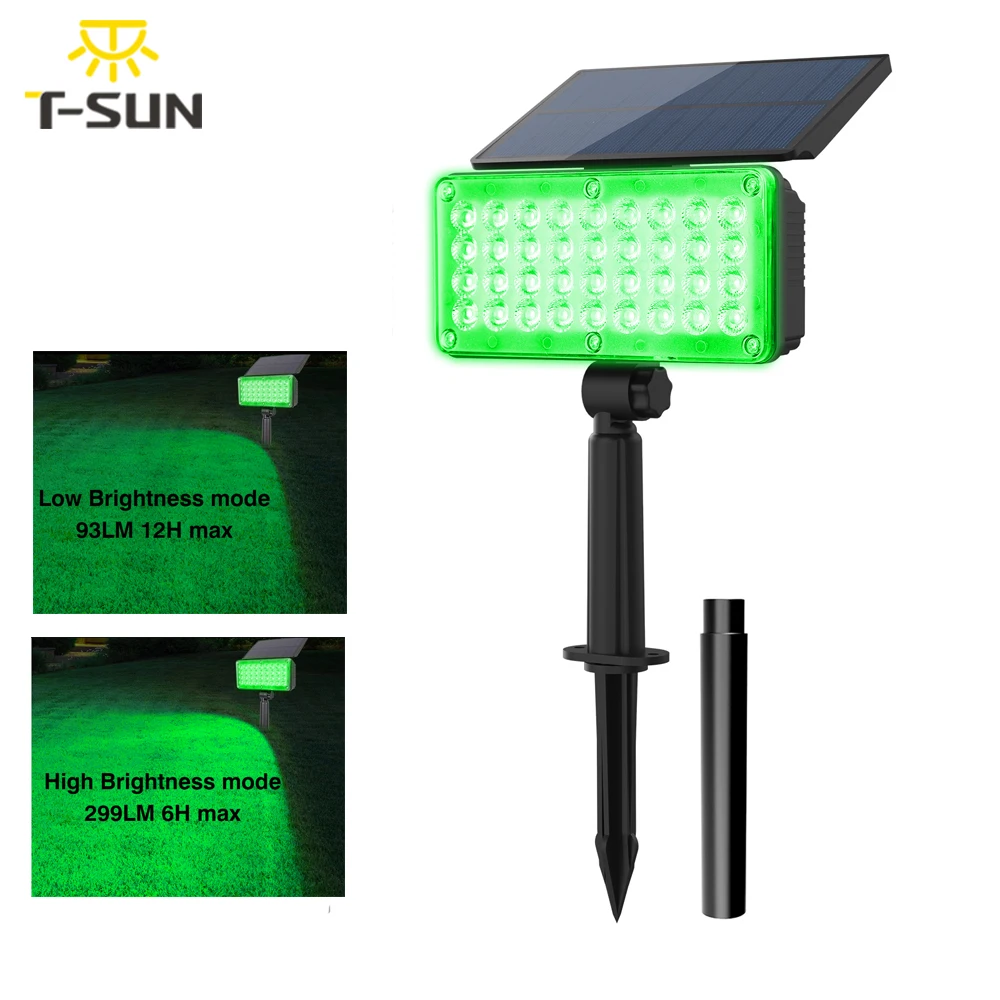 1PCS 36 LED Solar LED Light Outdoor IP65 Solar Lamp Green Light For Yard Path Tree Decor Solar Light Outdoor Solar Spotlight