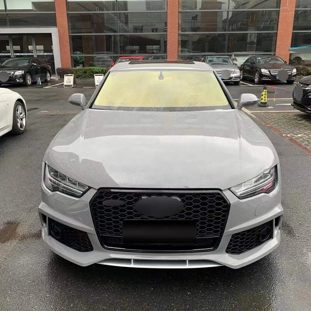 RS7 car grill for 2016 2017 2018 2019 Audi A7 modify RS7 front bumper kit front bumper with car grill rear lips