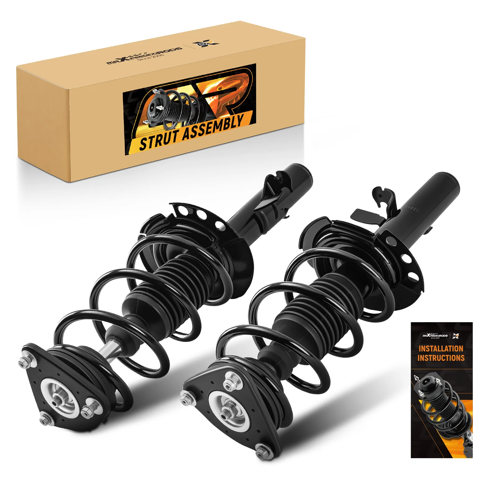 MaXpeedingrods Factory Brand New Front 2pcs OE Strut Assembly Struts W/Coil Spring Assembly for Ford Focus 2013.2.5-2018 2.0/1.0