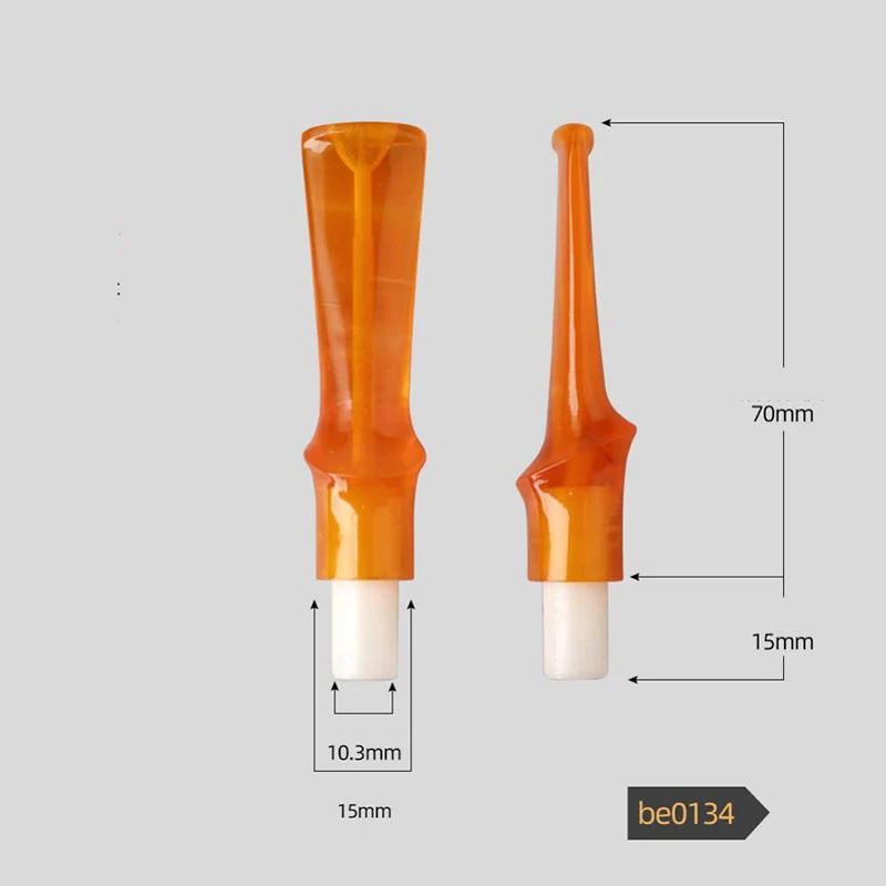 9mm Flue Smoking Pipe Specialized Mouthpiece Acrylic Yellow Mouthpiece/Nozzle For Tobacco Pipe