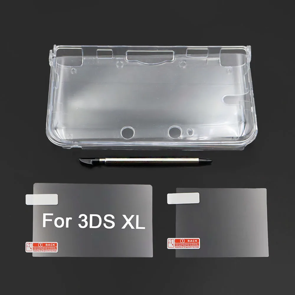 Für 3DS XL/LL geteilte transparente Schutzhülle, Kunststoff-Schutzfolie, Kunststoff-/dehnbarer Metall-Touchpen – Detail 6