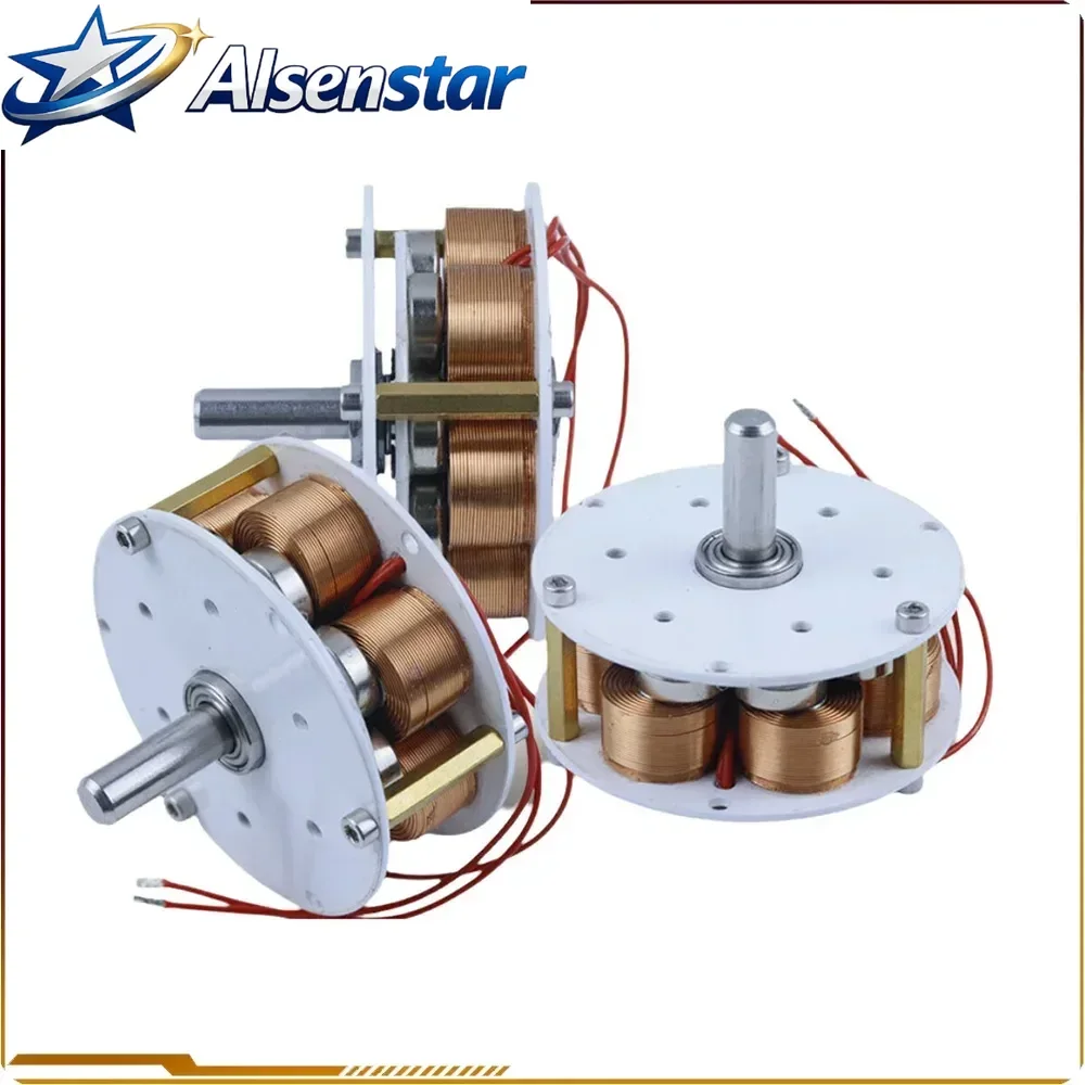 65 * 25mm 20W Disk Type Iron Core Generator Strong Magnetic Low-speed High Power Generation Multipole Three-phase AC