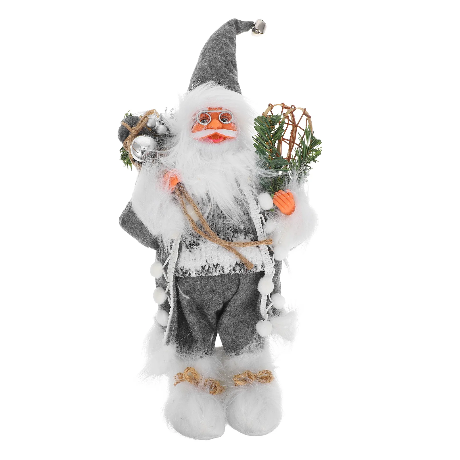 

Christmas Santa Claus Dark Grey Desktop Decoration For Party Home Mall Showcase Xmas Ornament Cartoon Gift Party Supplies Art