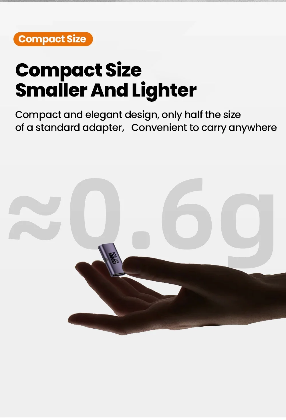 USB C to C Adapter PD3.1 240W Female to Female 80Gbps Fast Charging 16K 60Hz High Speed Type C Connector Converter
