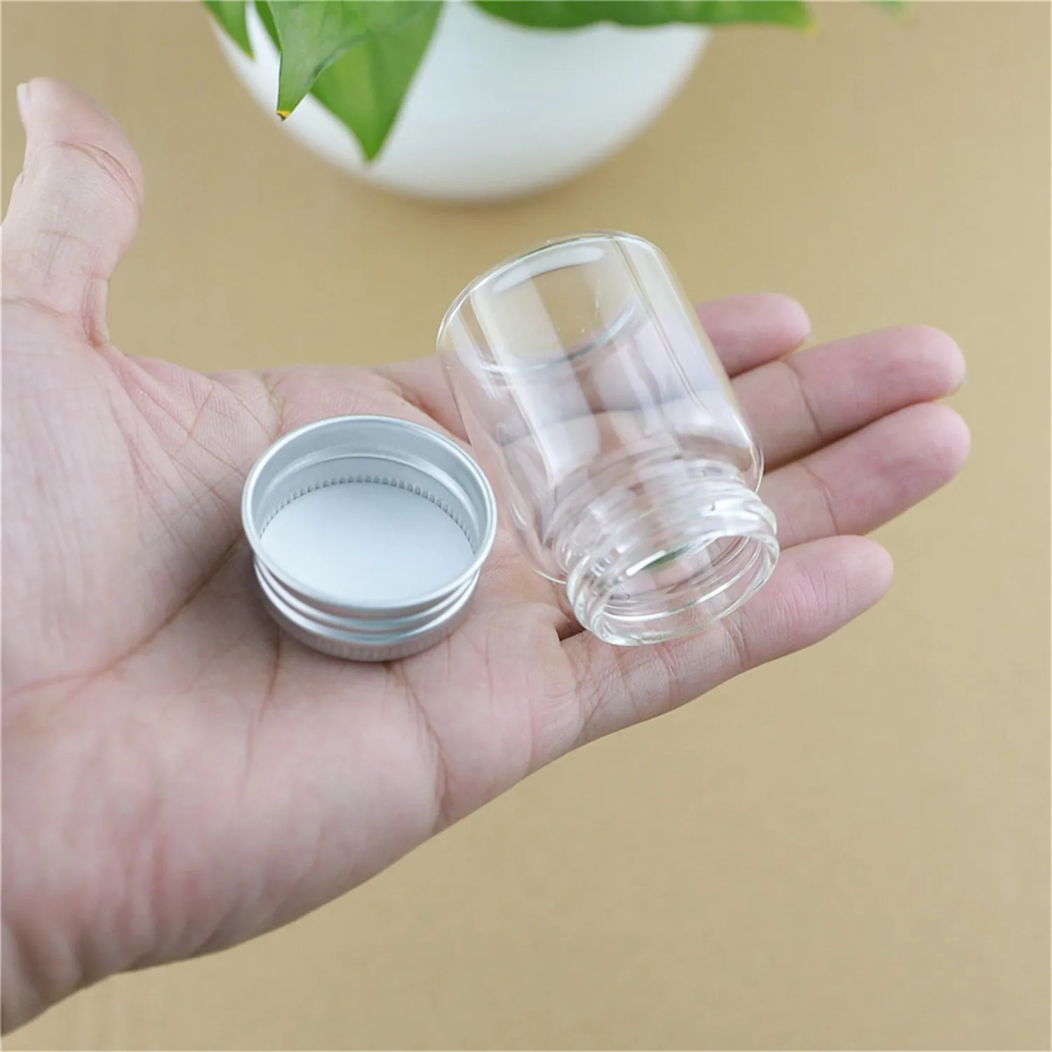 Sealed Small glass bottle 12 PCS 24 PCS 23*37*50mm 30ml Glass Jars Test Tube Diy DECORATIVE BOTTLES Glass Containers Vials