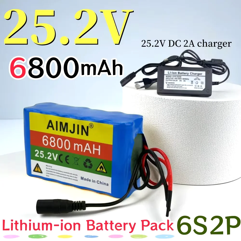 

25.2V 6800mAh Rechargeable Lithium Battery Pack 6S2P , Suitable for Power Supply of Electric Toys, Electronic Products etc
