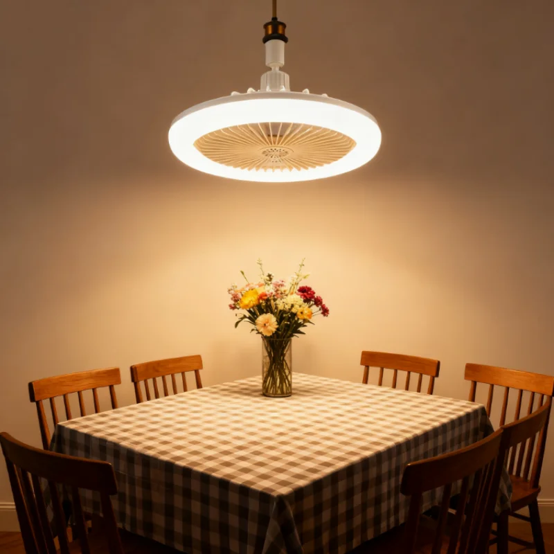 Nowy Wentylator Aromaterapeutyczny do Sypialni Lampka Cichy Wentylator Elektryczny LED Gabinet Jadalnia Salon Żyrandol