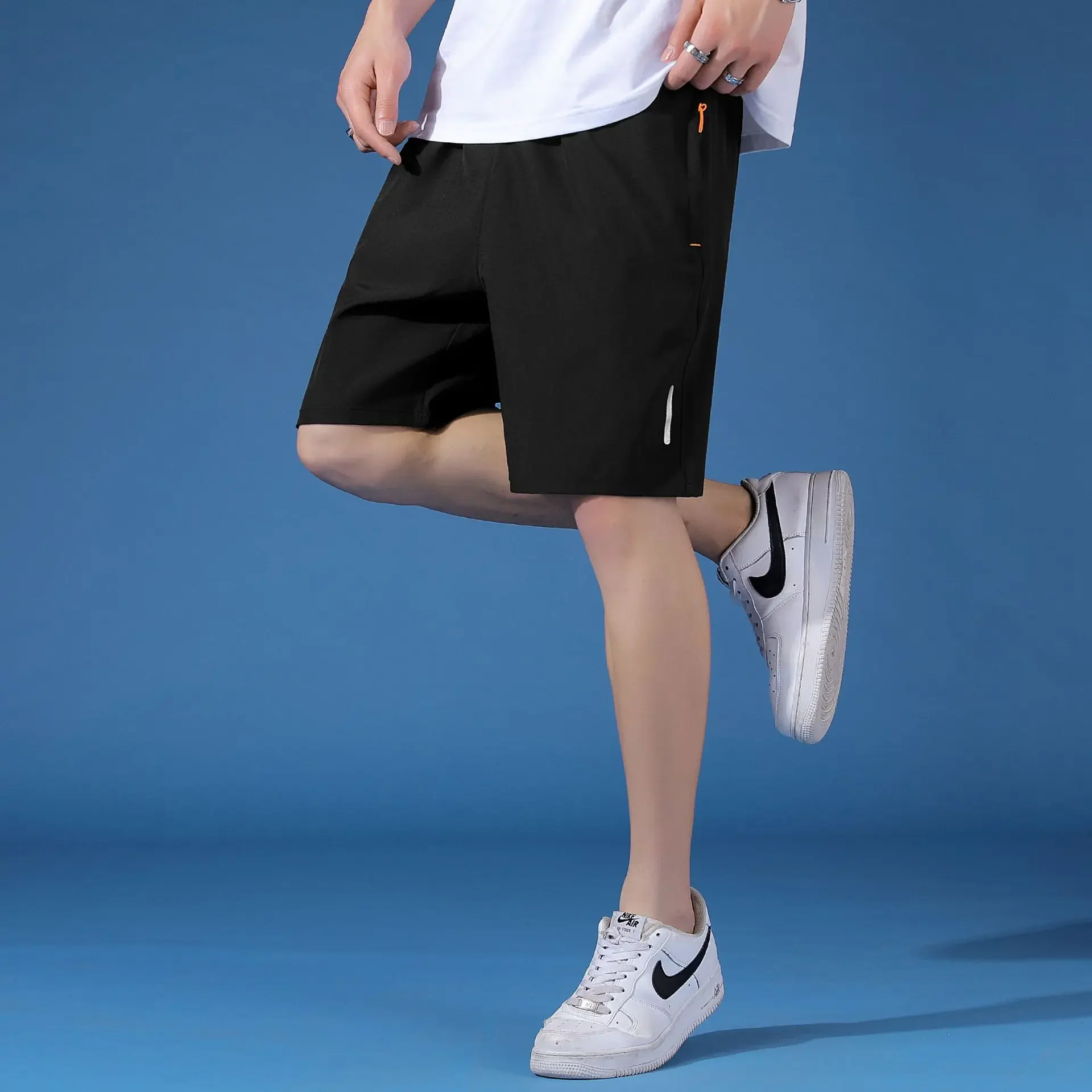 Summer Casual Shorts Men Breathable Beach Shorts ice silk Comfortable Fitness Basketball Sports Short Pants Male running shorts