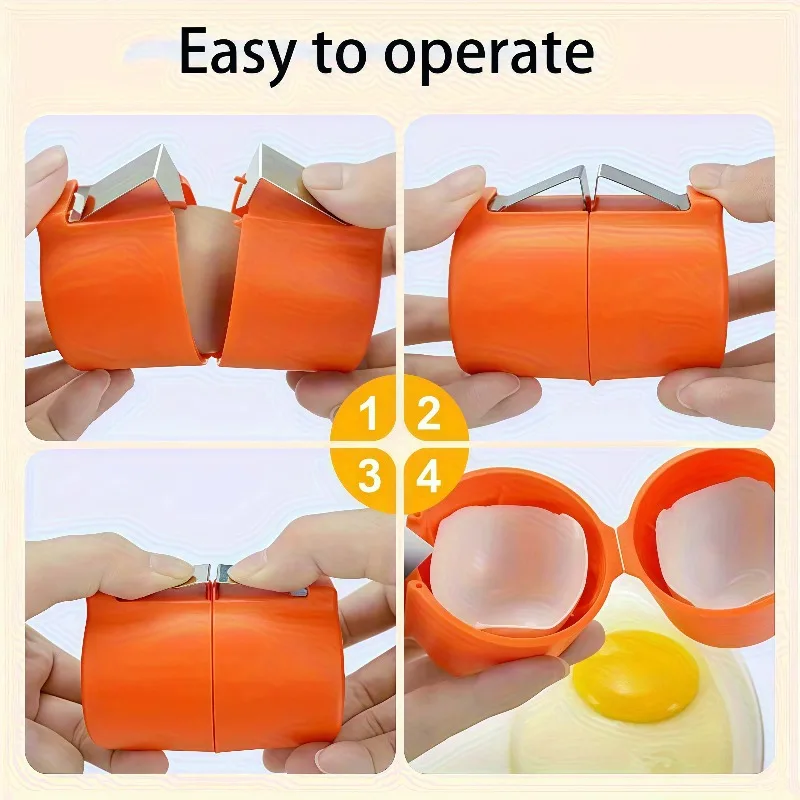 3Pcs Random Color Automatic Egg Shell Remover and Egg Cracker - Easy to Clean, Efficient Shell Removal Without Breaking the Shells, High-Quality Egg Shell Remover and Separator Tool, Suitable for Fresh Eggs, Ideal for