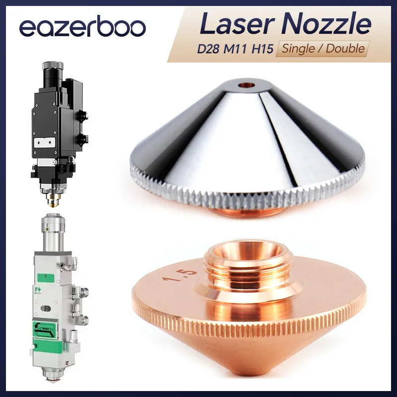 

Eazerboo Raytools Laser Nozzle D28 M11 H15 1.2 1.4 1.5 1.8 2.0 Single Double Chrome Nozzles for Raytools Laser Head BM110 BM06K