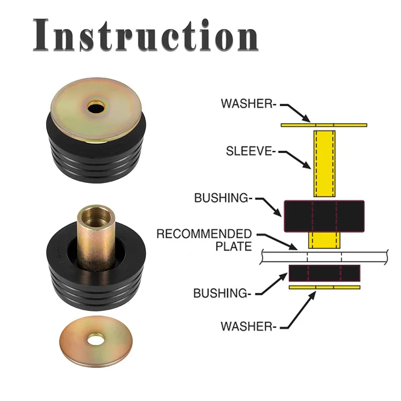 NONY 7-132-BL Body Mount Bushing Kit for 1978-1988 Buick Century Regal,Chevy Malibu,Oldsmobile Cutlass,Pontiac Grand Prix More