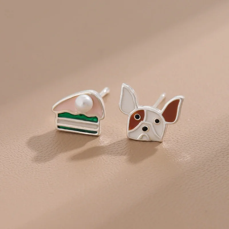 

Uini Tail, хит продаж, новые милые асимметричные серьги для щенков из стерлингового серебра 925 пробы, модные и изысканные, высококачественные ED268