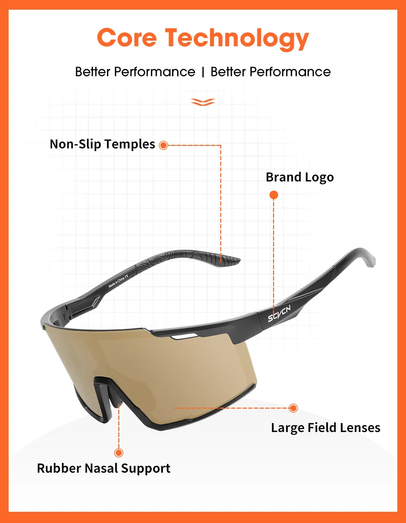 SCVCN Photochrome Radfahren Sonnenbrille Sport Fahrrad Brille MTB Mountainbike Brille Zubehör UV400 Outdoor Brillen Männer – Detail 3