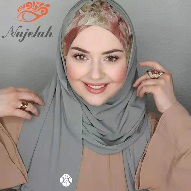 Muslim Chiffon Fashion Hijab Abaya Hijabs For Woman Abayas Jersey Head Wrap Scarf Islamic Dress Women Turbans Instant Turban