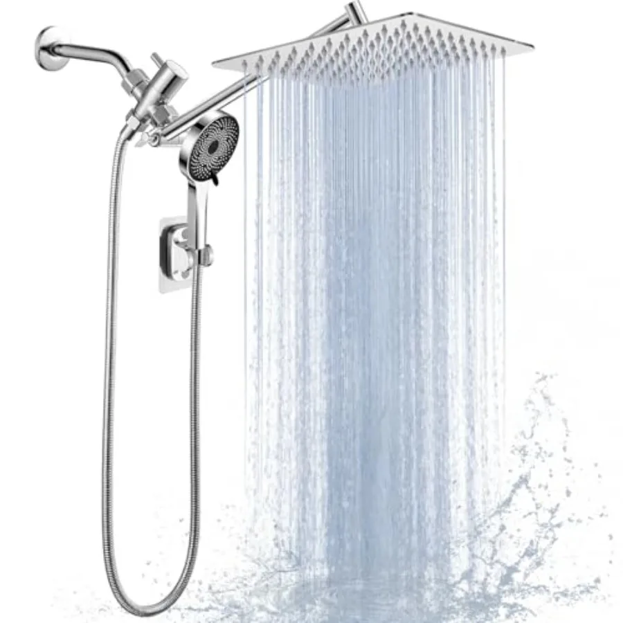 

Душевая лейка Ra с ручным распылителем, регулируемая, высоконапорная, с эффектом тропического дождя, двойной комплект с удлинителем