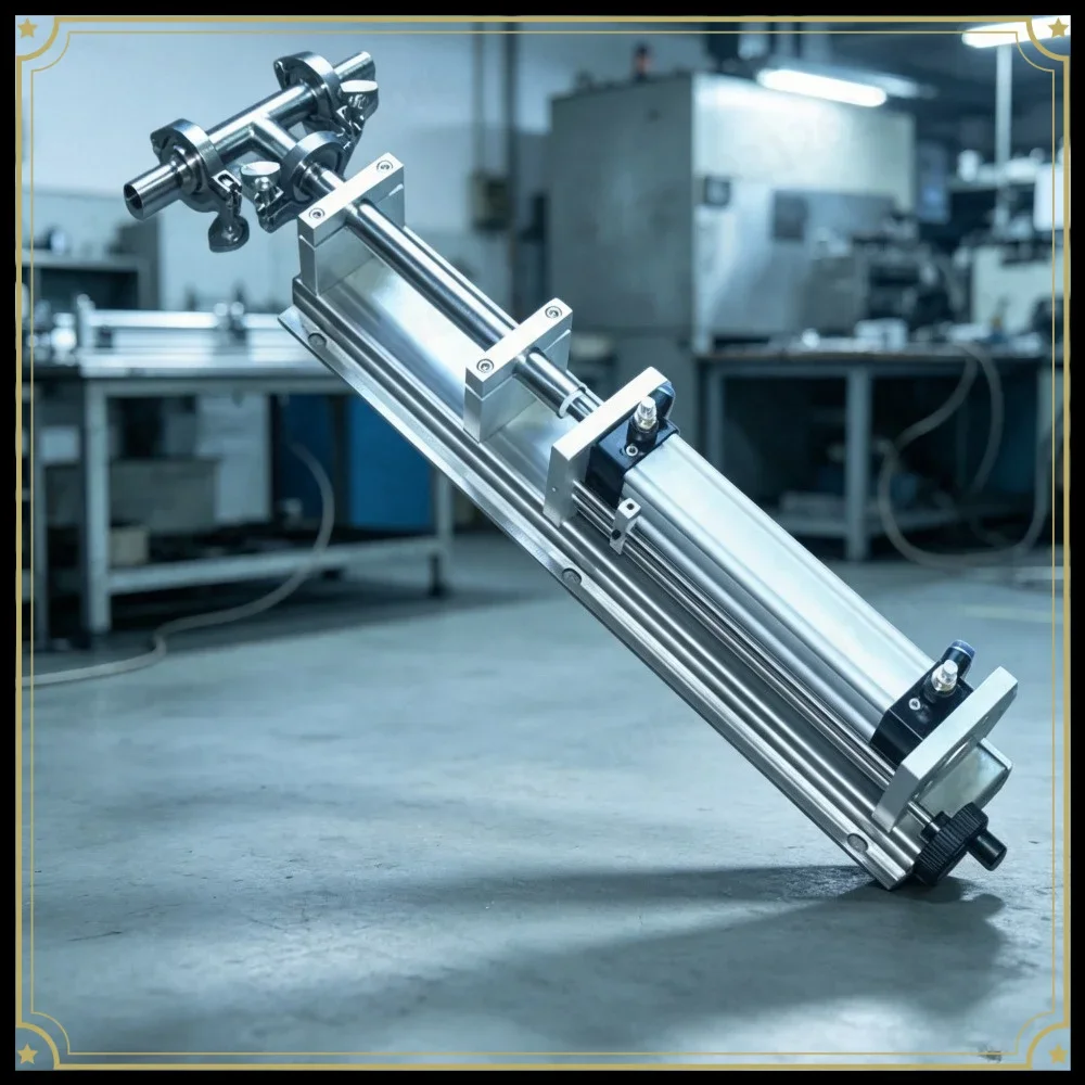 Pneumatic Liquid Filling Cylinder Assembly Horizontal Set with Base and 3 Way Valve Filler Machine Parts