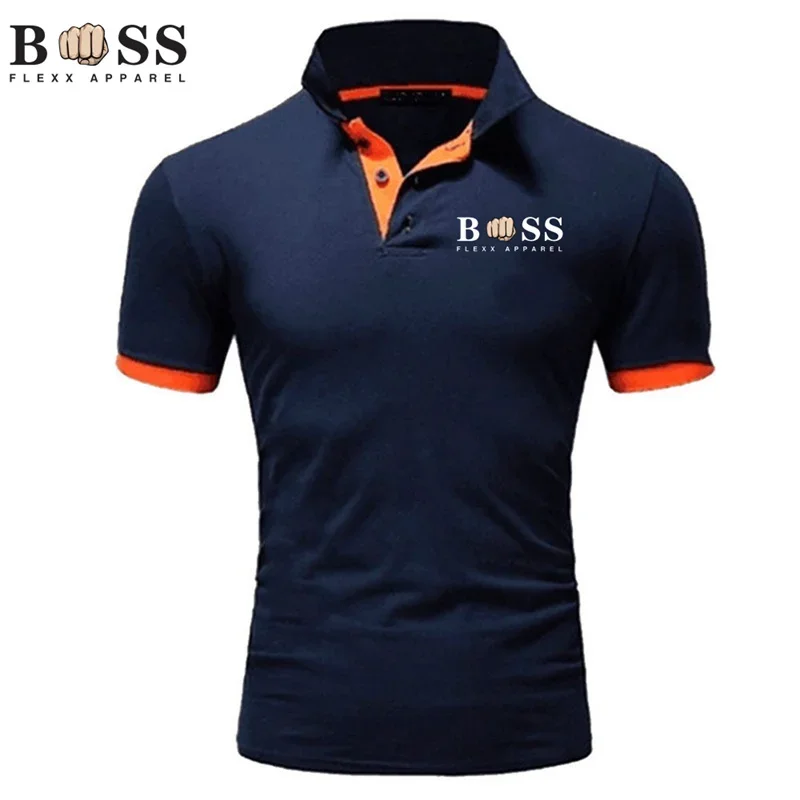 2024 New Men\'s Fashion Sports Summer Slim Fit Short Sleeve Polo Shirt, Men\'s Personalized Printed Golf Polo Shirt.