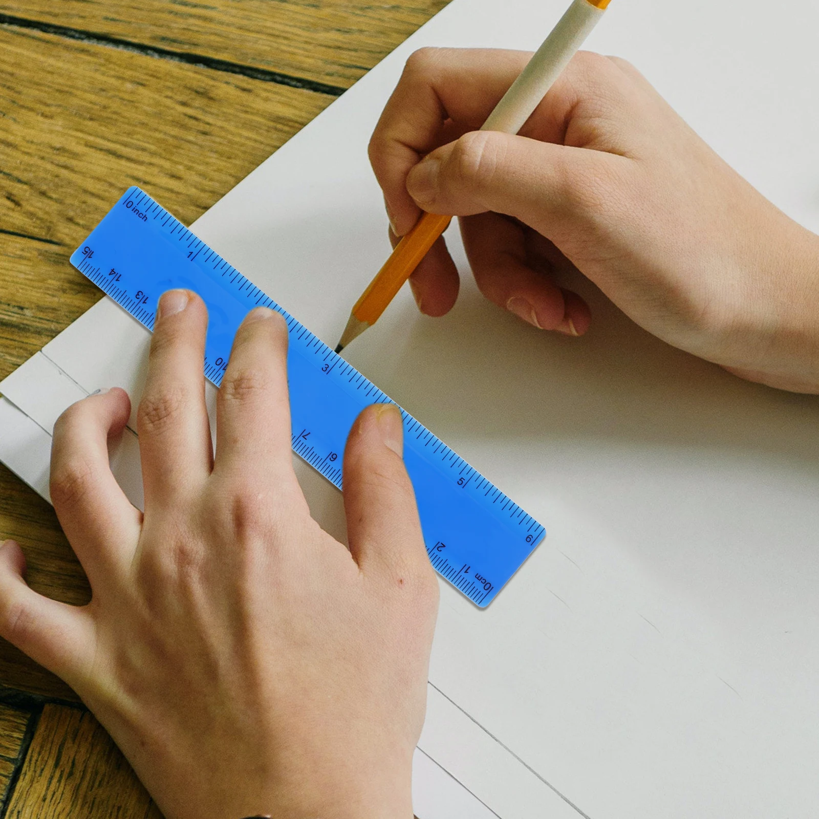 20pcs Colored Straight Ruler Cute Students Measuring Rulers Reusable Plastic School Supplies Kids Gift Lightweight