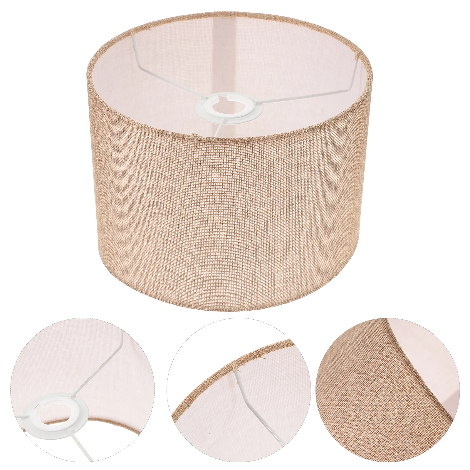 

Desk Lamp Shade Fabric Cylindrical Replacement Rustic Light Cover for Bedside Table Floor Lamp Bedroom Living Room