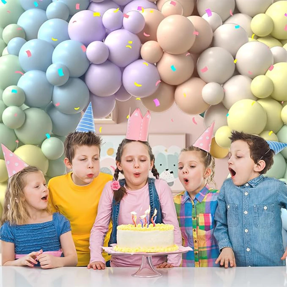 Macaron Party Balloon Set Pink Blue Yellow Colorful Air Ball Baby Shower Children\'s Birthday Wedding Anniversary Birthday Decor