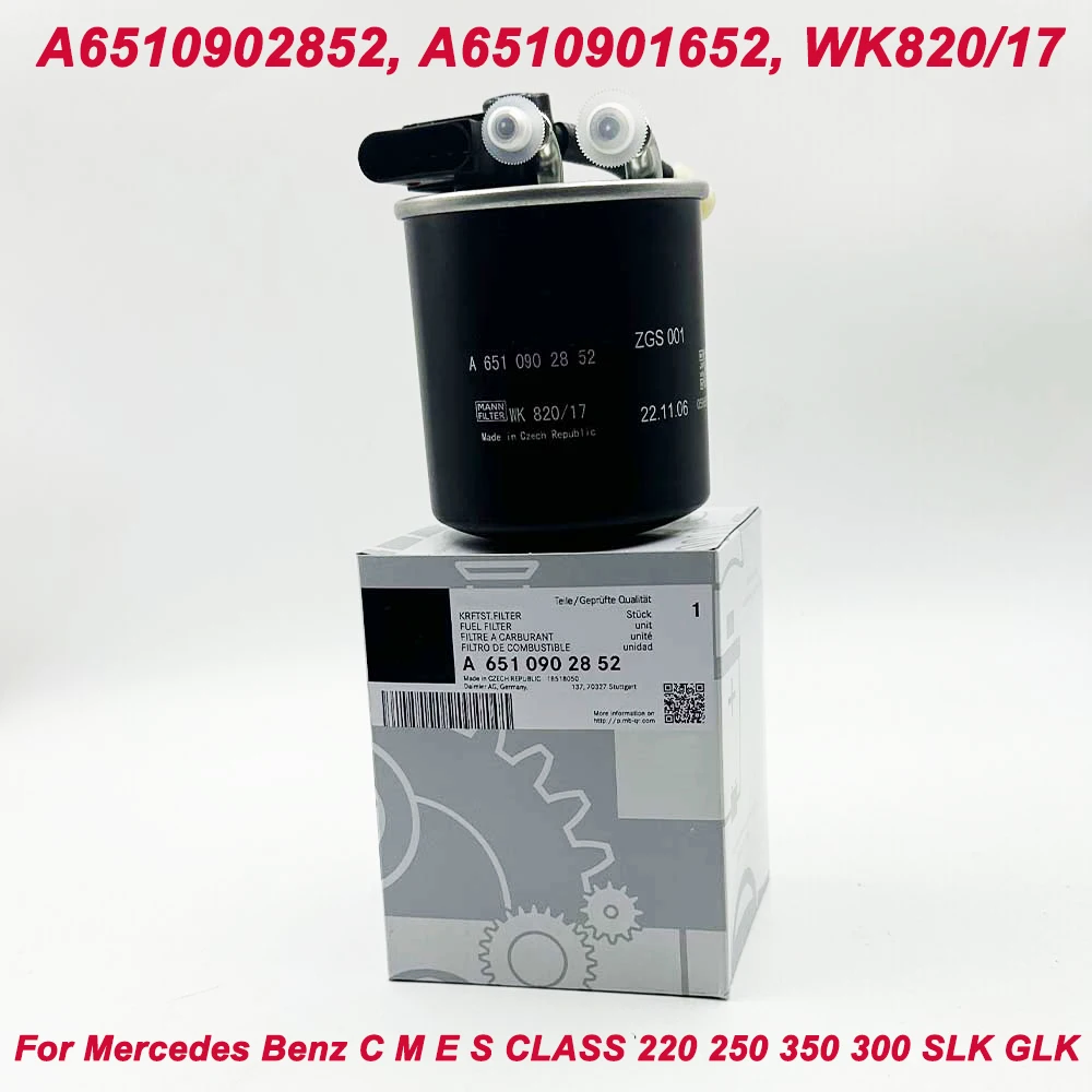 

OE A6510902852 A6510901652 Fuel Filter 6510902852 6510901652 WK820/17 For Mercedess Benzz C M E S CLASS 220 250 350 300 SLK GLK