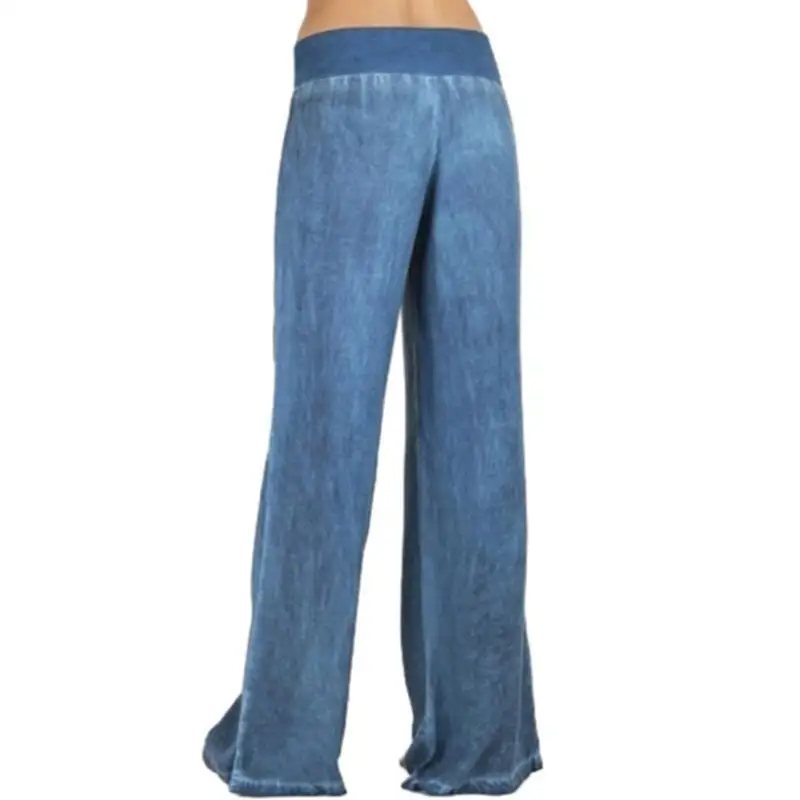 

652F Женские летние легкие джинсовые брюки Широкие свободные мешковатые джинсы Брюки для отдыха