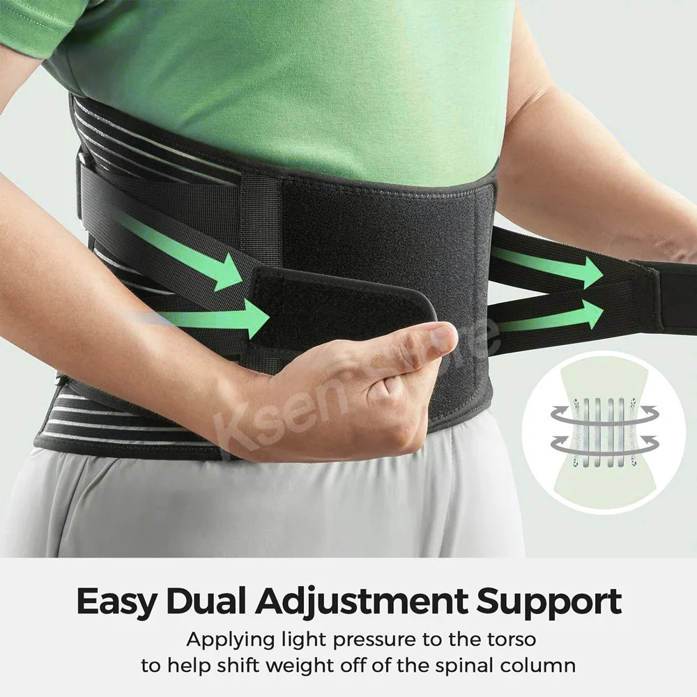 Lumbar Back Belt Waist Support Lumbar Pad Back Orthopedic Corset for Men Women Waist Protector Belt Waist Trainer Spine Support