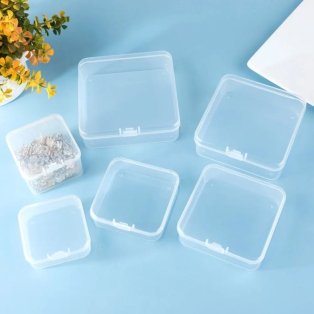 

5 pcs Jewelry Storage Box Beaded Necklace Earring ganizer Case Compact Size Home Decor Display Pendant Hairpin Collection