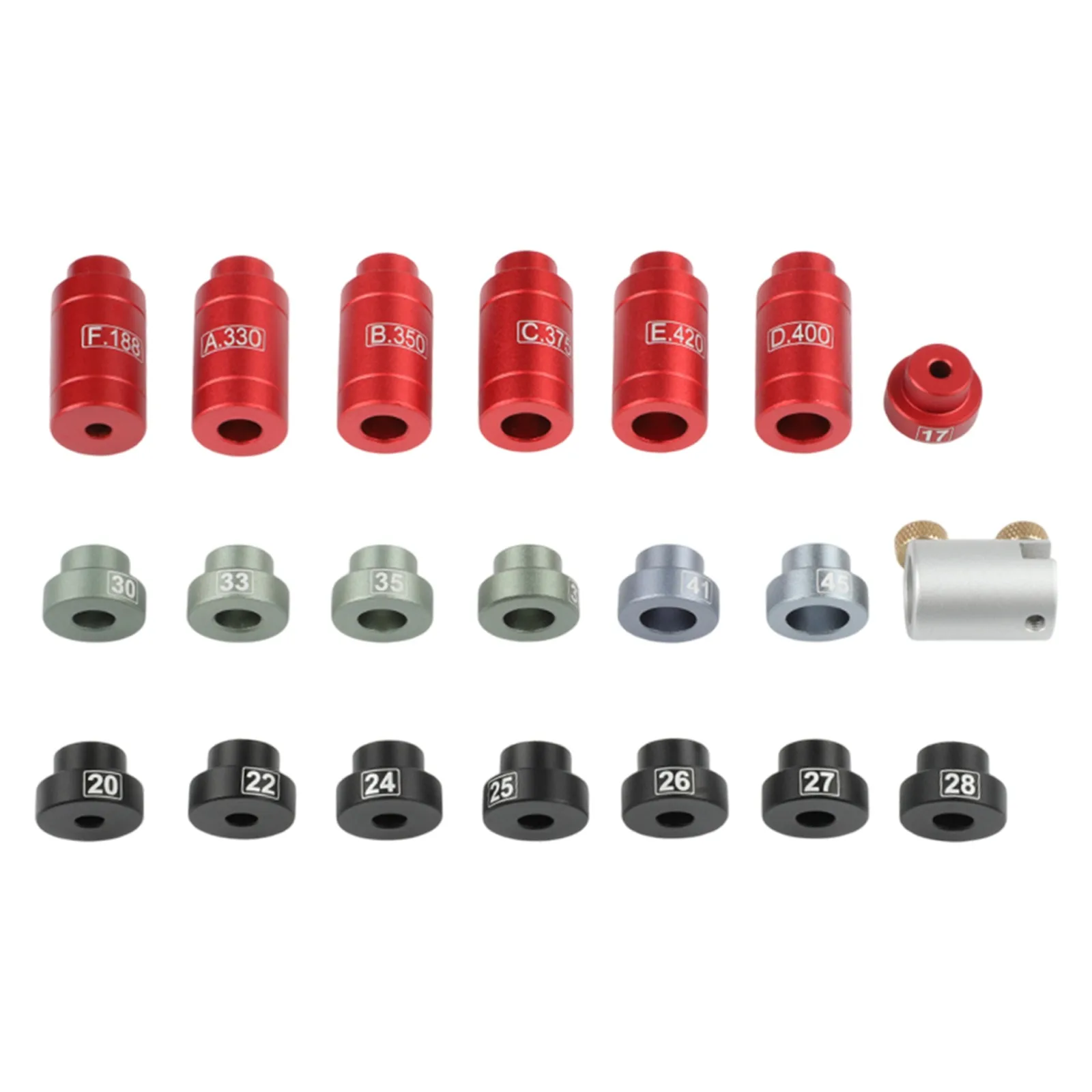 Seperti Yang Ditunjukkan Sisipan Aluminium Anodized Set Sisipan Yang Dapat Dipertukarkan Alat Reload Pemotong Katup Kompatibel dengan Berbagai Kaliper