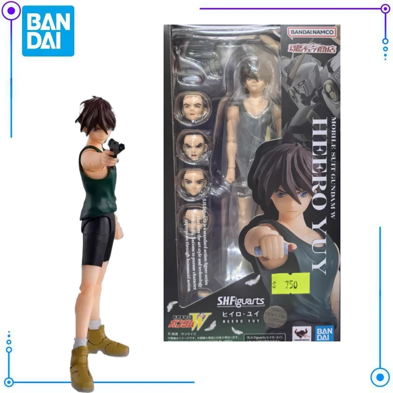

In Stock BANDAI Mobile Suit Gundam Wing S.H.Figuarts Heero Yuy Action Figures Desktop Decoration Models Toys Figures