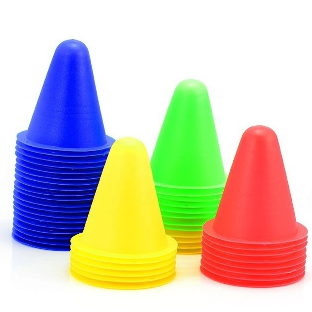 10 قطعة/المجموعة تزلج ماركر التدريب الطريق المخاريط الأسطوانة كرة القدم كرة القدم الرجبي التدريب برج التزلج عقبة الأسطوانة التزلج كومة