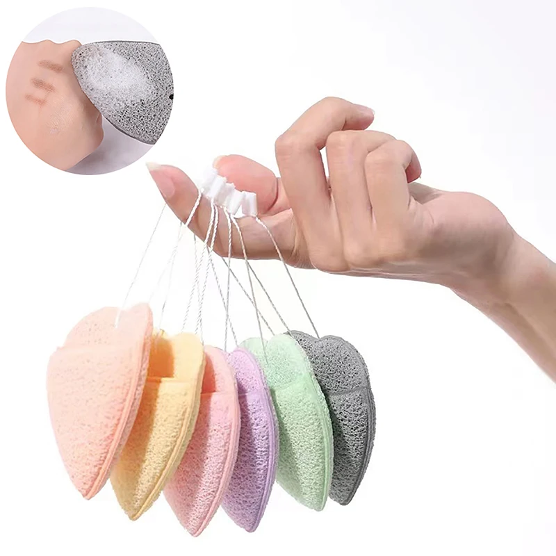 Heart Shape Sponge Facial Deep Cleaning Puff Dust Remove Soft Sponge Exfoliating Face Skin Cleansing Massage Puff Skin Care Tool