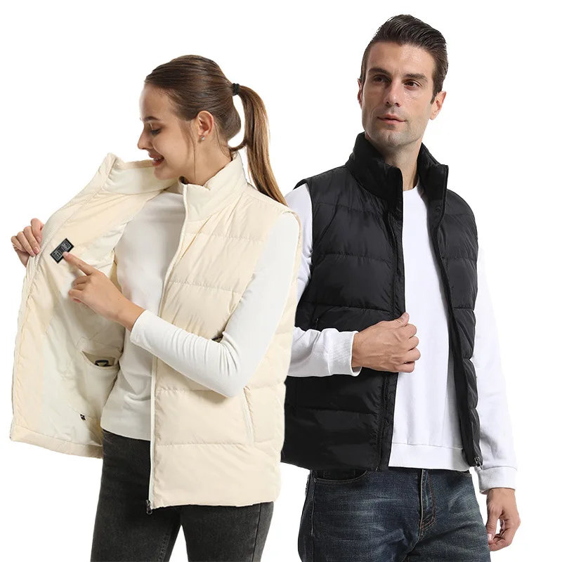 

Cross-border New Unisex Intelligent Heated Down Vest - Electric Cold-Proof Warm Waistcoat