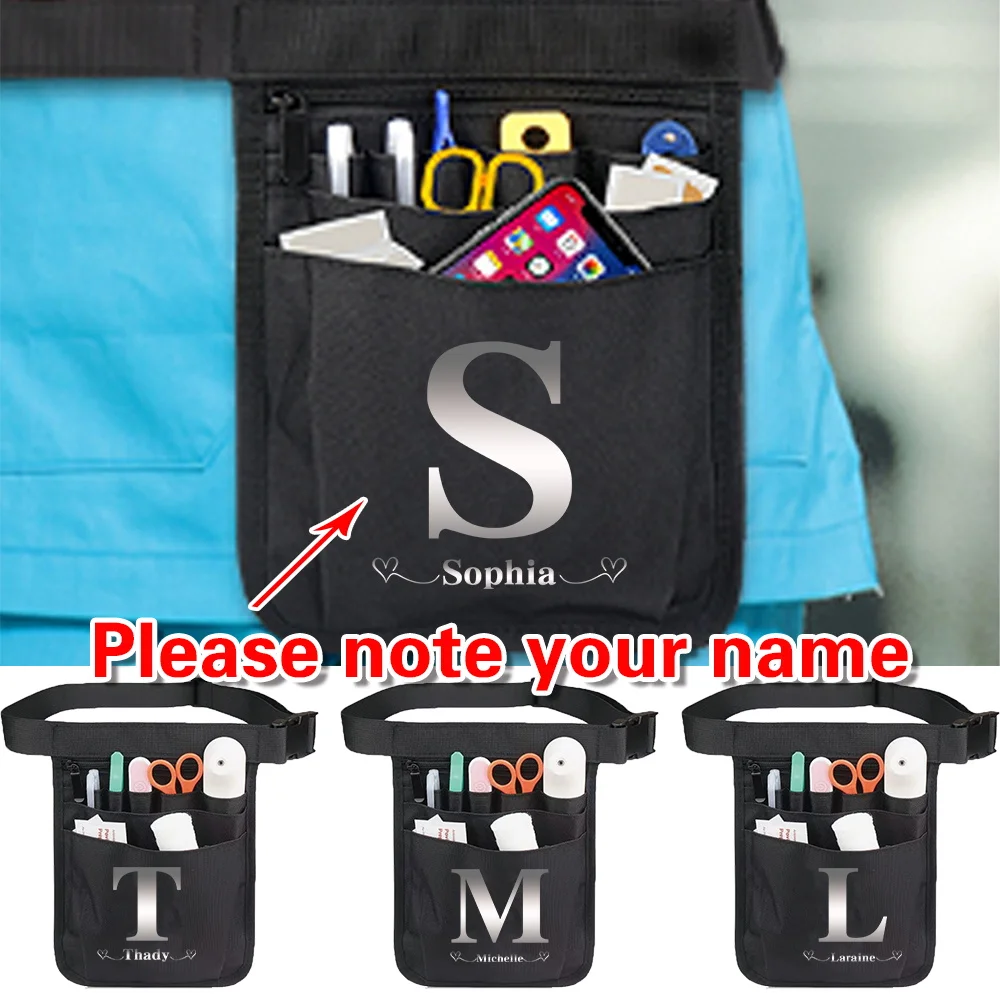 Personalized Customized Name Nurse Waist Pack Large Capacity Medical Supplies Storage Waist Bag Universal Multi Pocket Work Bags