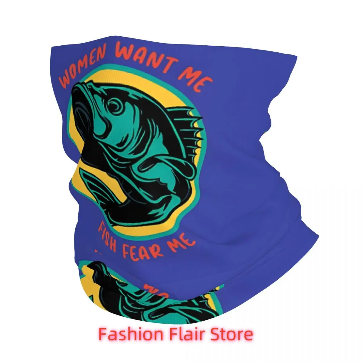 

Women Want Me Fish Fear Me Bath Mat Headband Neck Cycling Tube Scarf Bandana Gaiter All Seasons Unisex