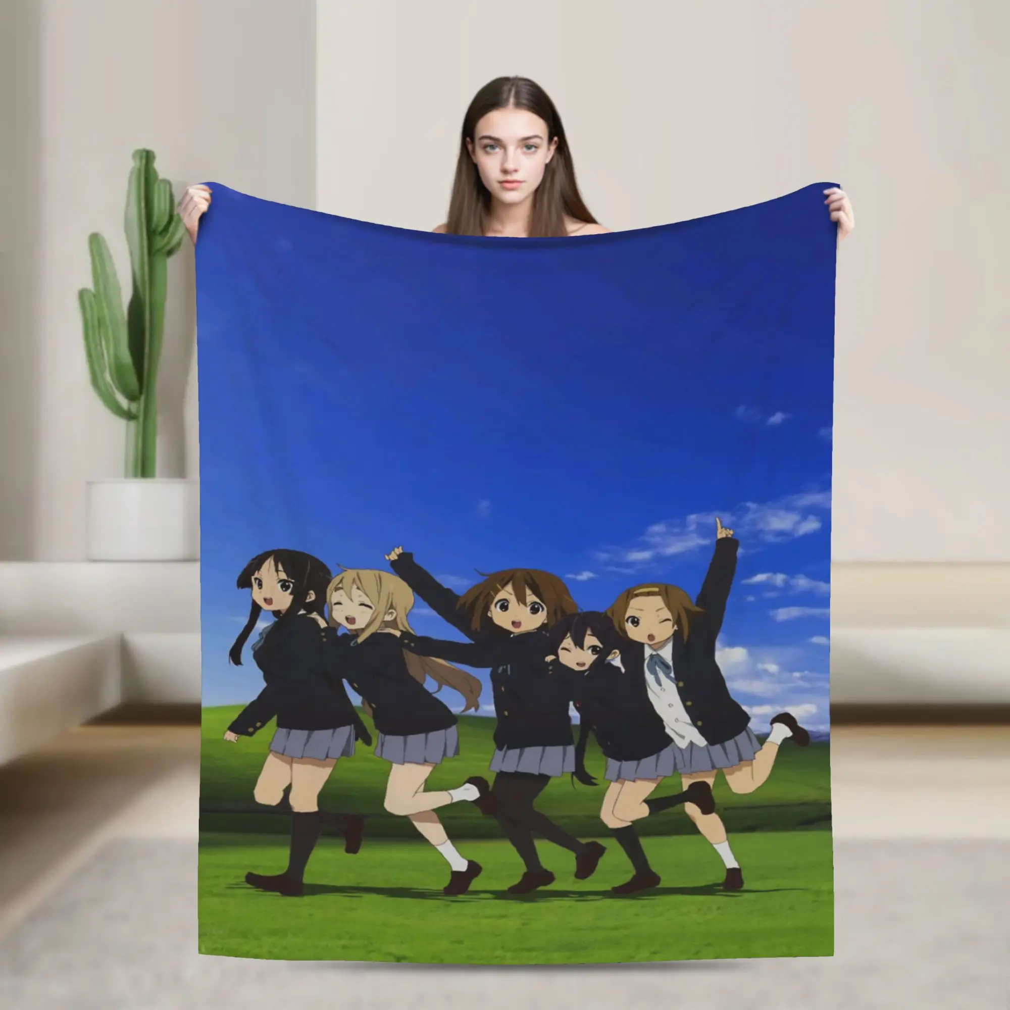 K-On! k-on girls anime Blanket Fleece  Relax Super Soft Throw Blanket for Home Rug Piece
